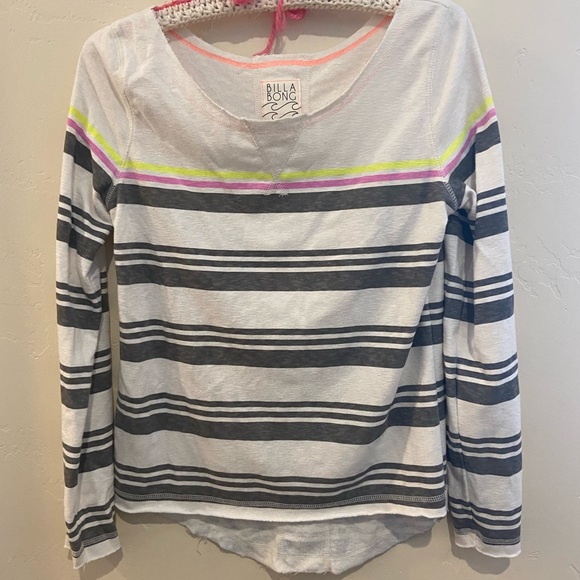 Billabong Summer Terry Stripe Boat Sweatshirt M - Picture 1 of 4